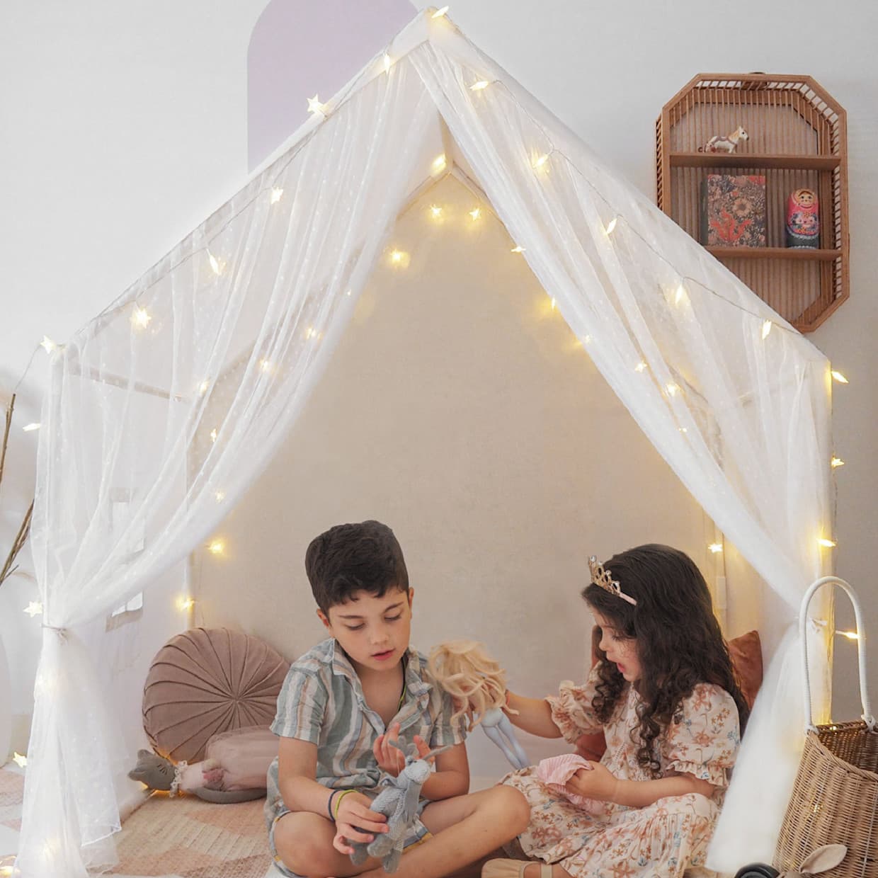 Large Space Play House with Star Lights