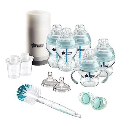 Advanced Anti-Colic Newborn Baby Bottle Feeding Gift Set with Heat Sensing Technology