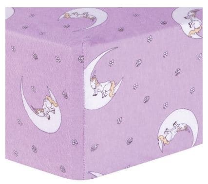Lab Unicorn Moon Deluxe Flannel Fitted Crib Sheet