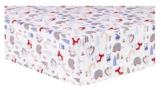Lab Winter Forest Deluxe Flannel Fitted Crib Sheet