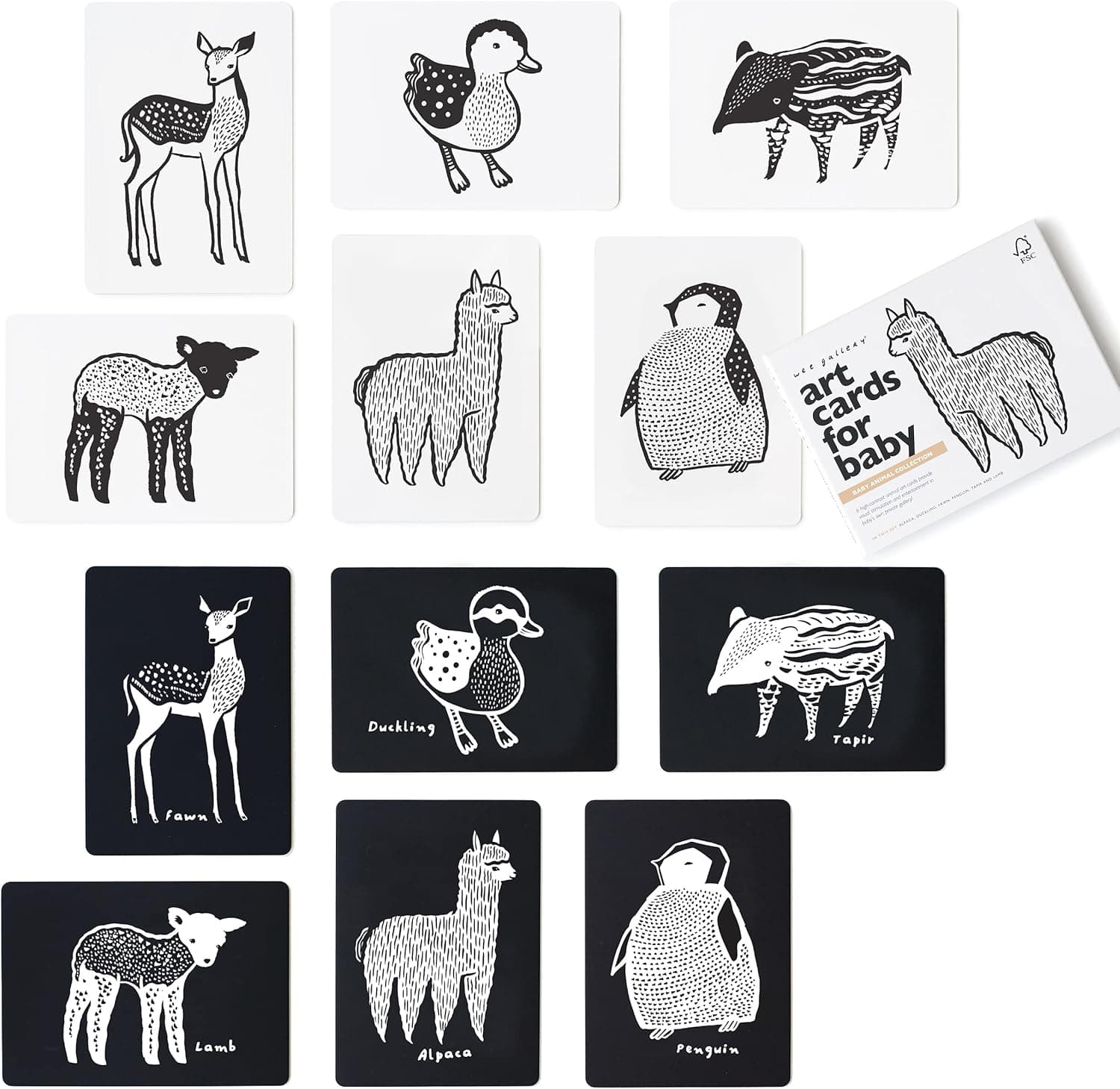 High Contrast Black and White Animal Flashcards