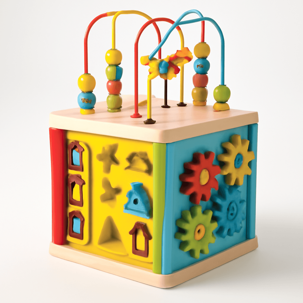 Alex My Busy Town Wooden Activity Cube