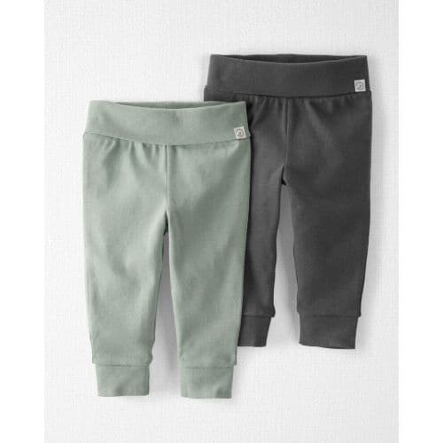 Organic Cotton Grow-With-Me Pants 2-Pack