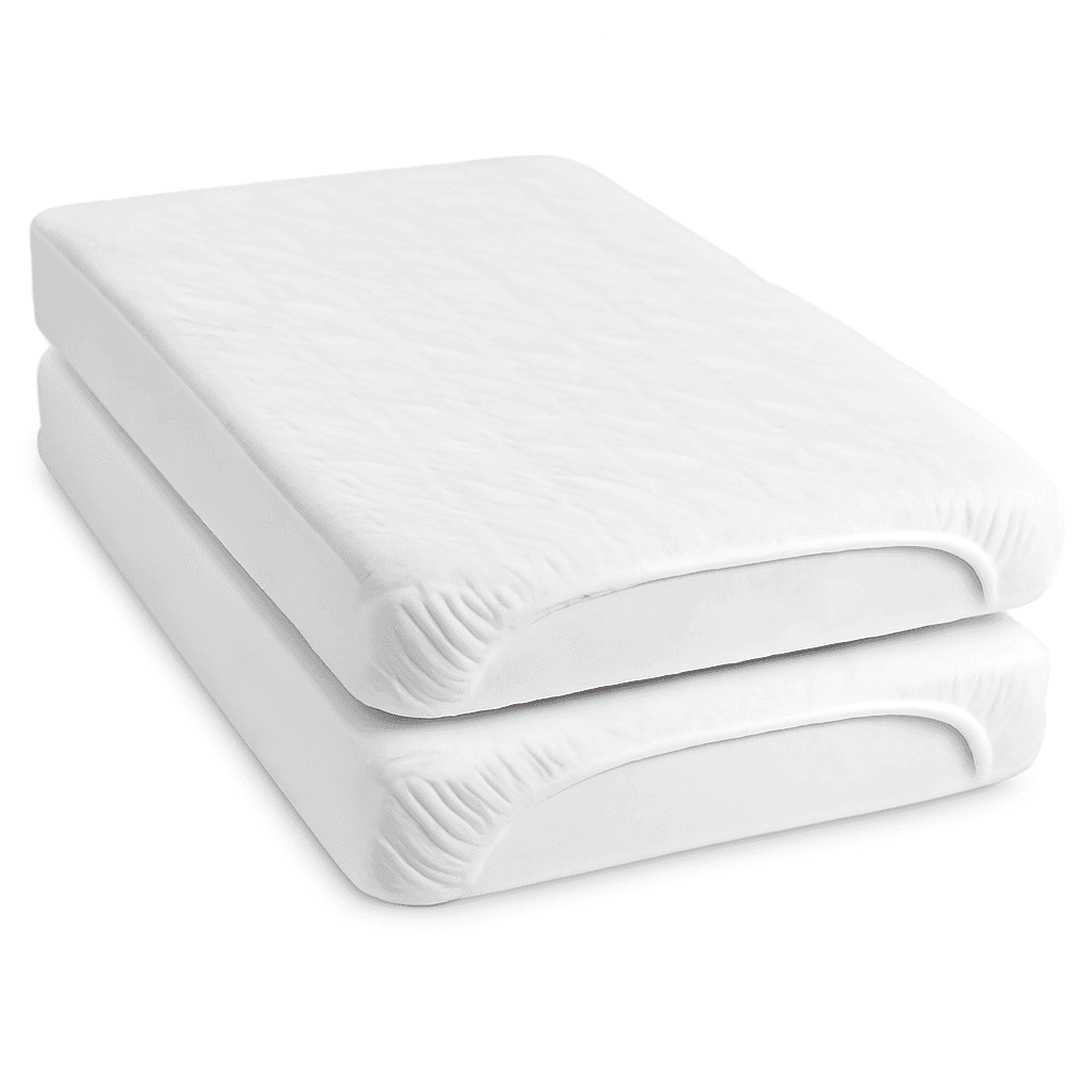 Bedding Waterproof Crib Mattress Protector Cradle Mattress Pad 28 x 52 Inches (2-Pack)
