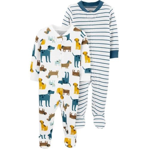 Cotton Zip-Up Sleep & Plays 2-Pack