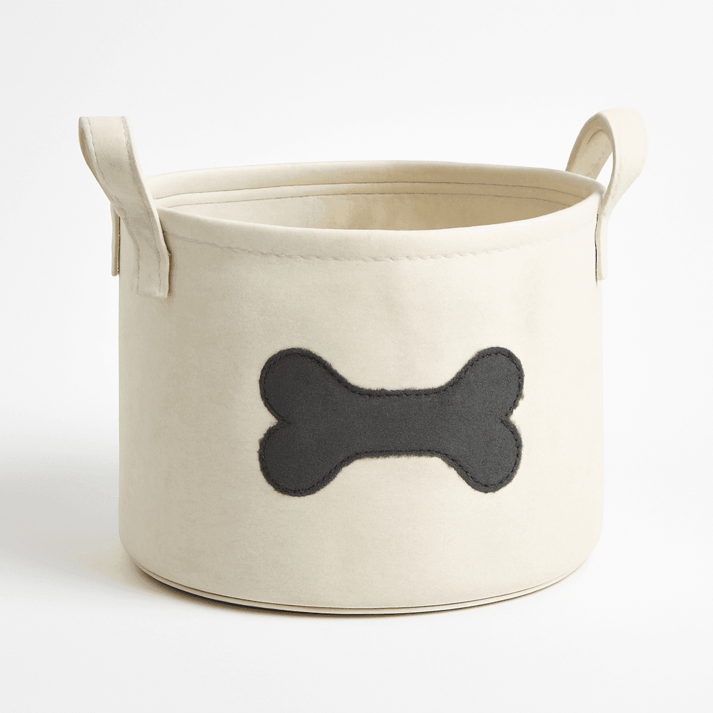 Bone Dry Small Round Pet Toy and Accessory Storage Bin