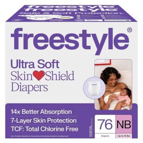 Total Chlorine Free 14x Better Absorption Hypoallergenic Baby Diapers - Newborn - 76ct