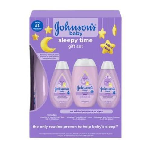 Sleepy Time Bedtime Baby Gift Set Includes Baby Bath Shampoo, Wash & Body Lotion - 3ct