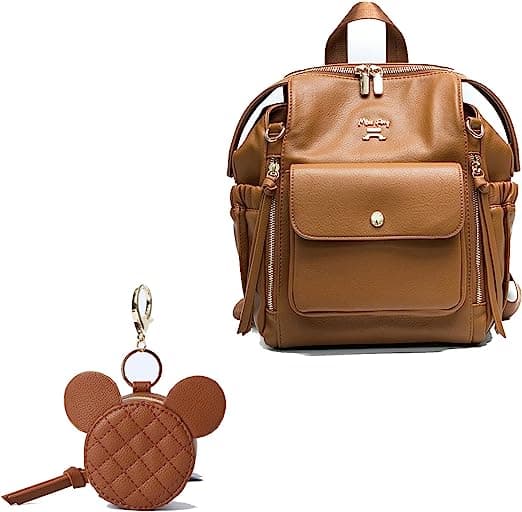fong Leather Mini Diaper Bag Backpack